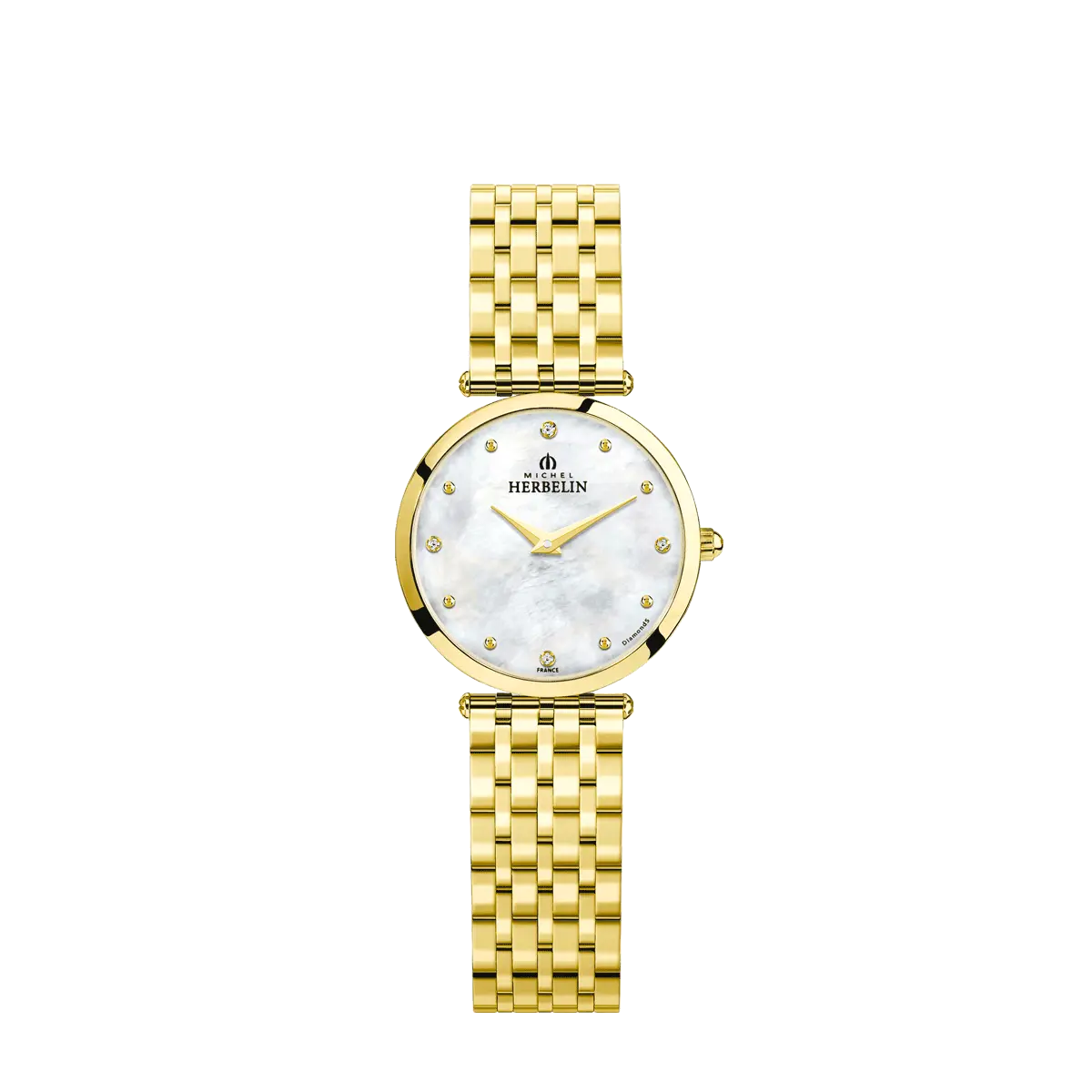 EPSILON – QUARTZ – PVD OR JAUNE & DIAMANTS
