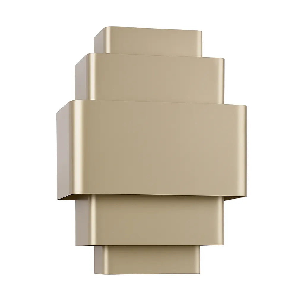 Artdelight wandlamp Layers - 3 lichts - 12 x 28  cm - champagne