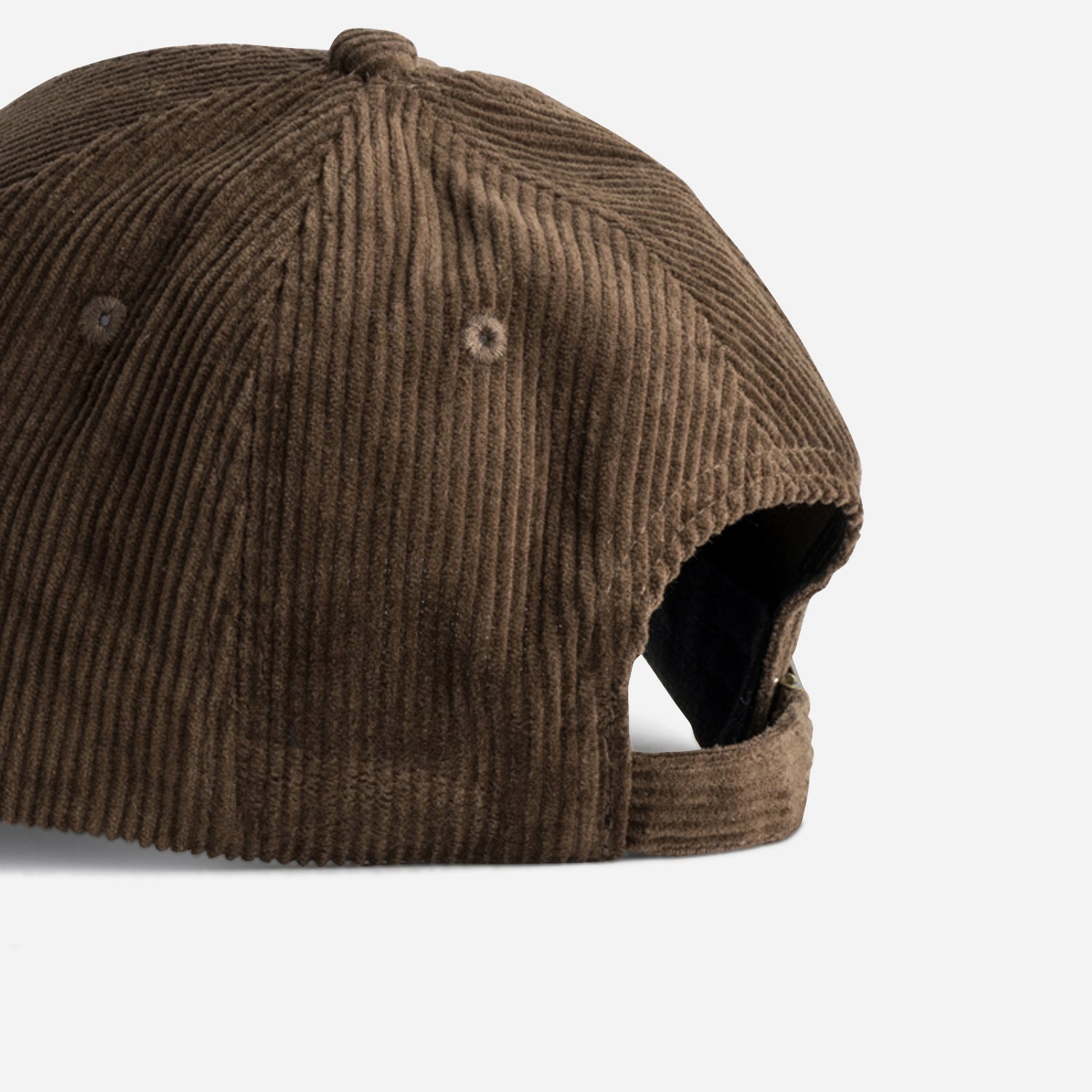 Casquette TEXTO marron velours côtelé broderie