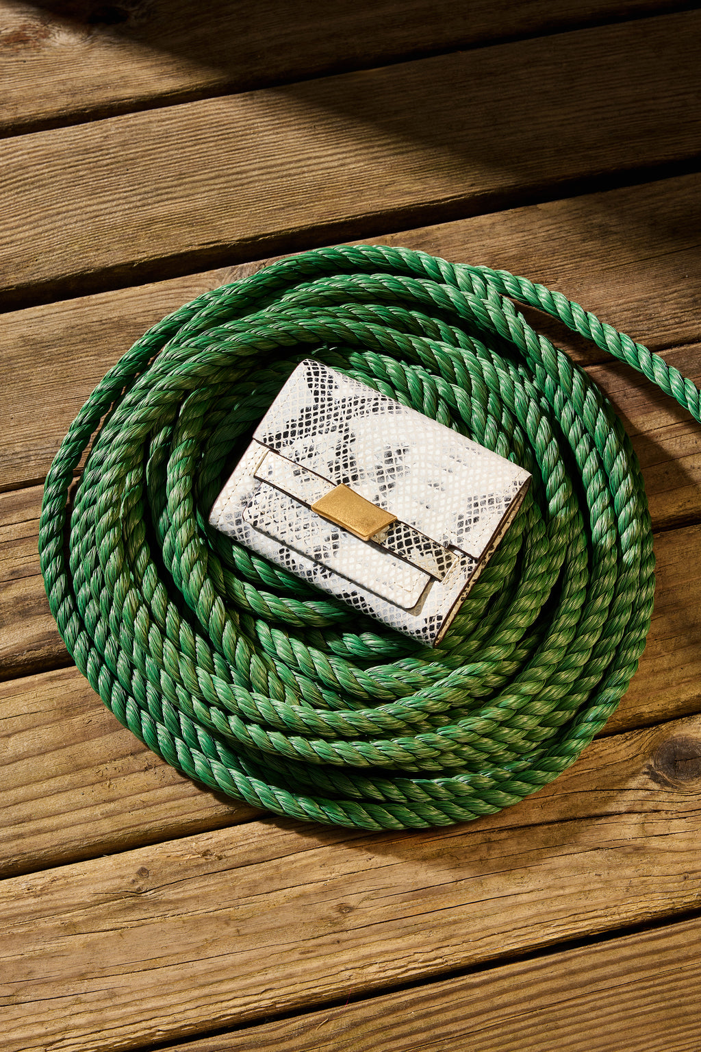 The Christina - Faux Snake - Medium Flapover Purse