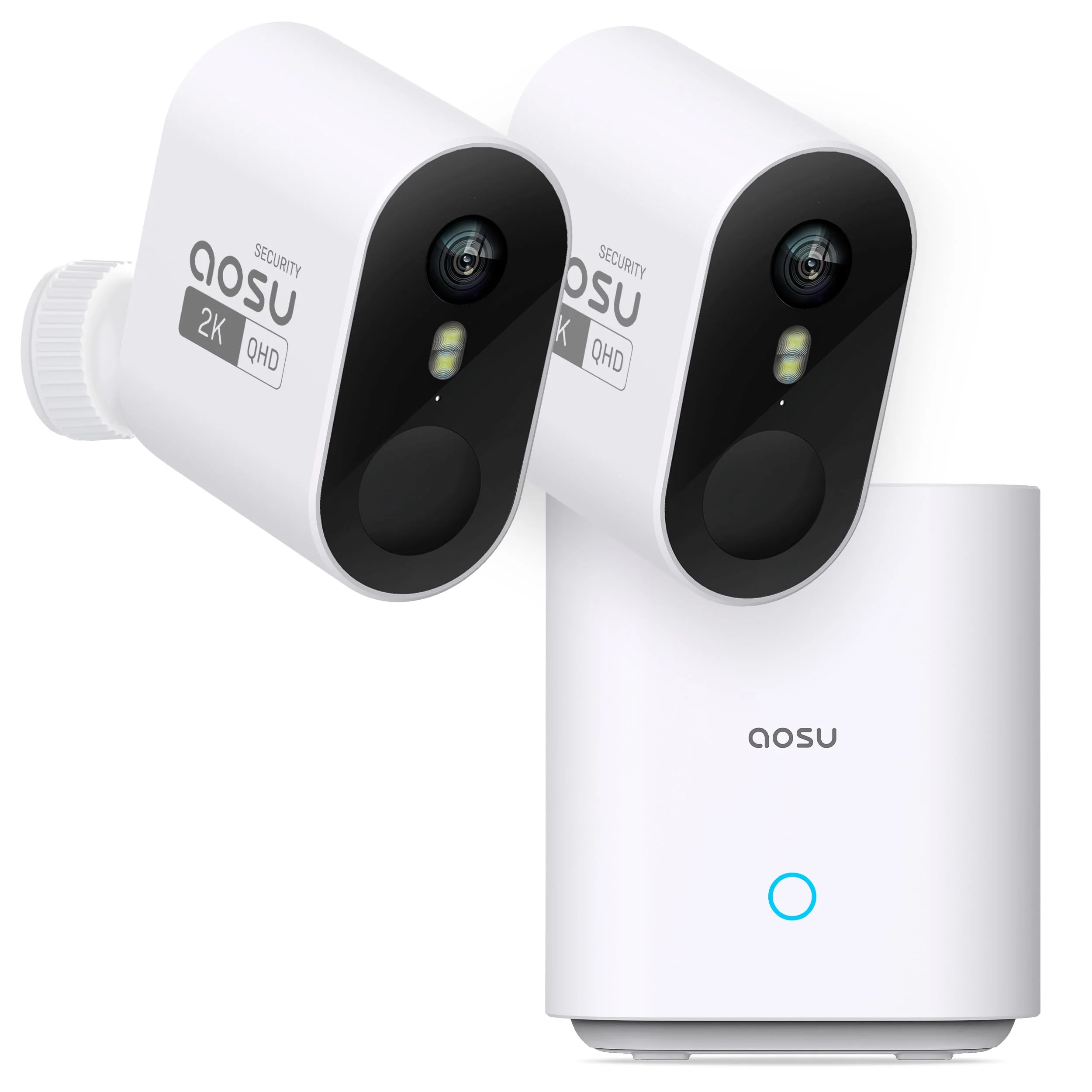 AOSU Security Cameras Wireless Outdoor Home System(2-Cam-Kit)