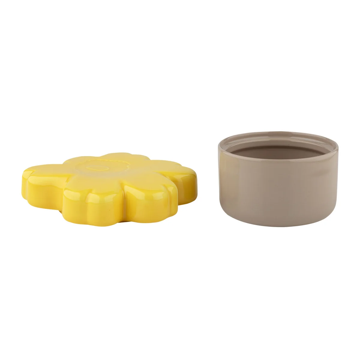 Marimekko - Oiva Unikko Aufbewahrungsdose mit Deckel 16 x 15,5 cm, weiß / gold (60th Anniversary Collection)
