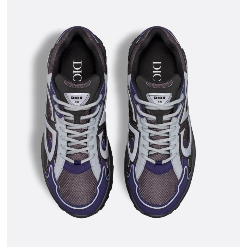 Dior B30 Anthracite Gray Technical Mesh Black