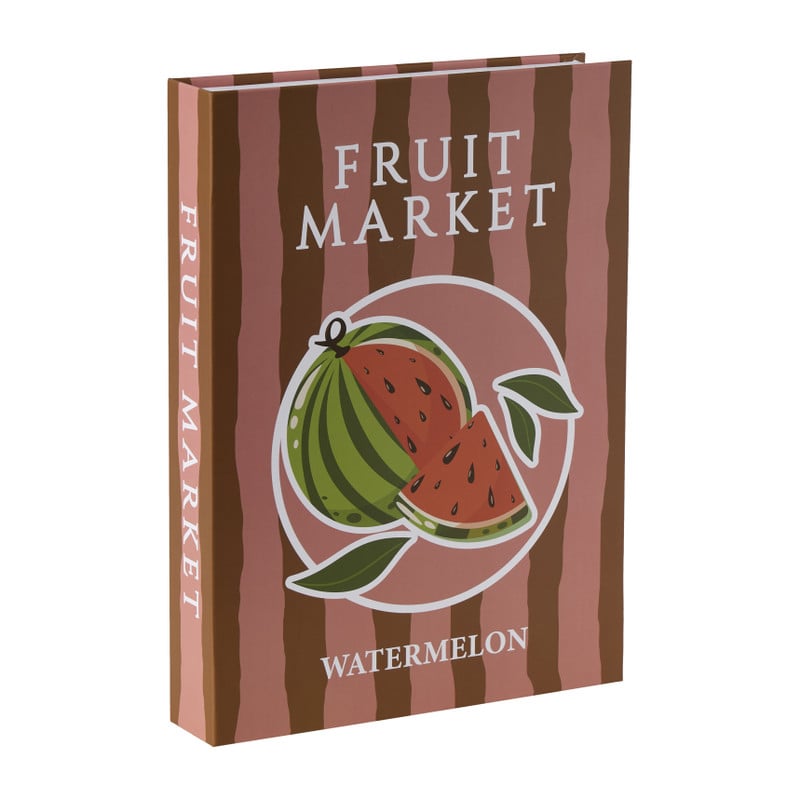 Opbergboek - roze/rood - 3.8x18x25 cm