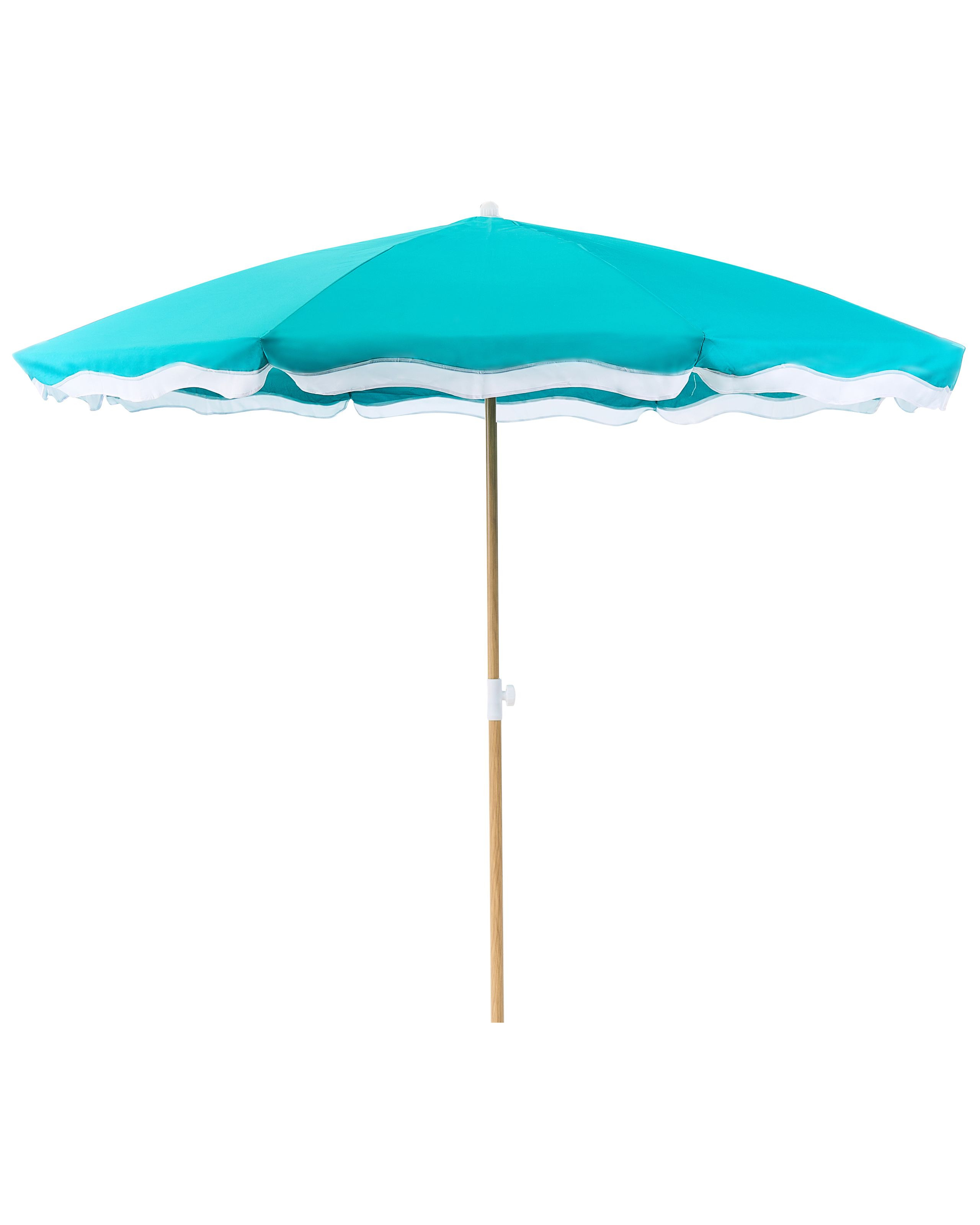 Parasol ogrodowy232 cm stal turkusowy
