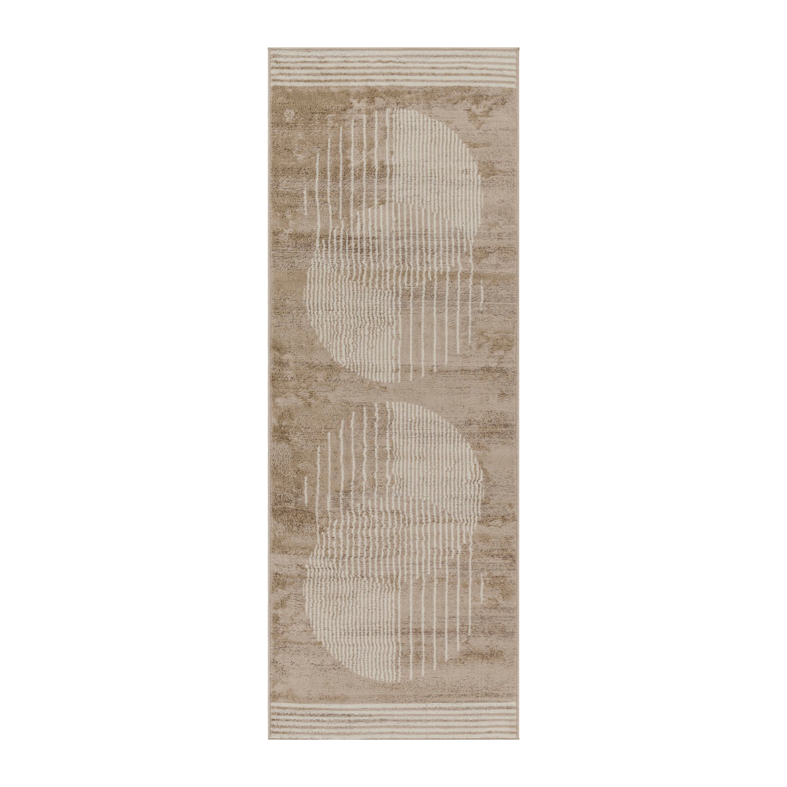 by fonQ Weeve Runner Vloerkleed 80 x 220 cm - Donker Beige