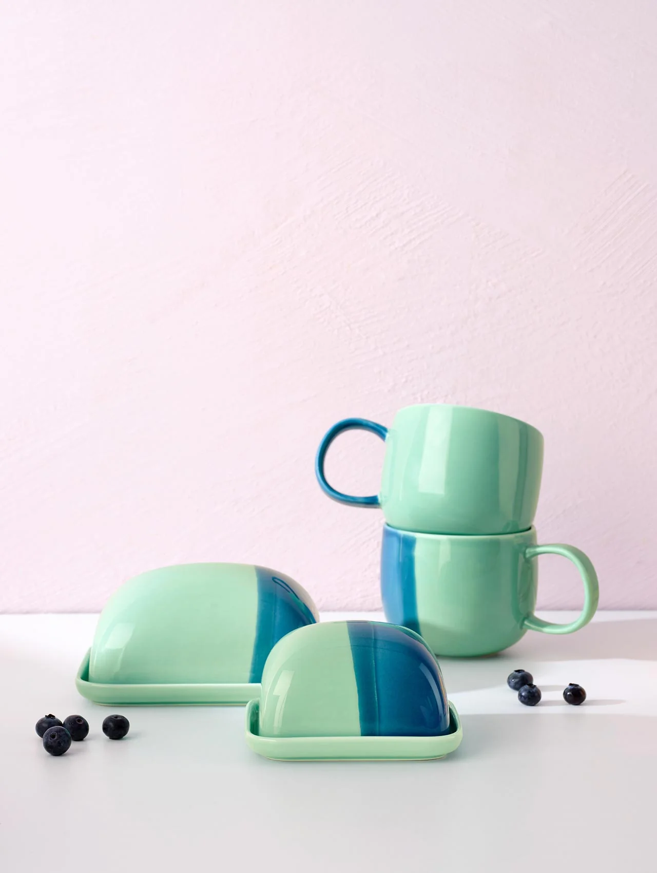 espressotasse, blueberry smoothie