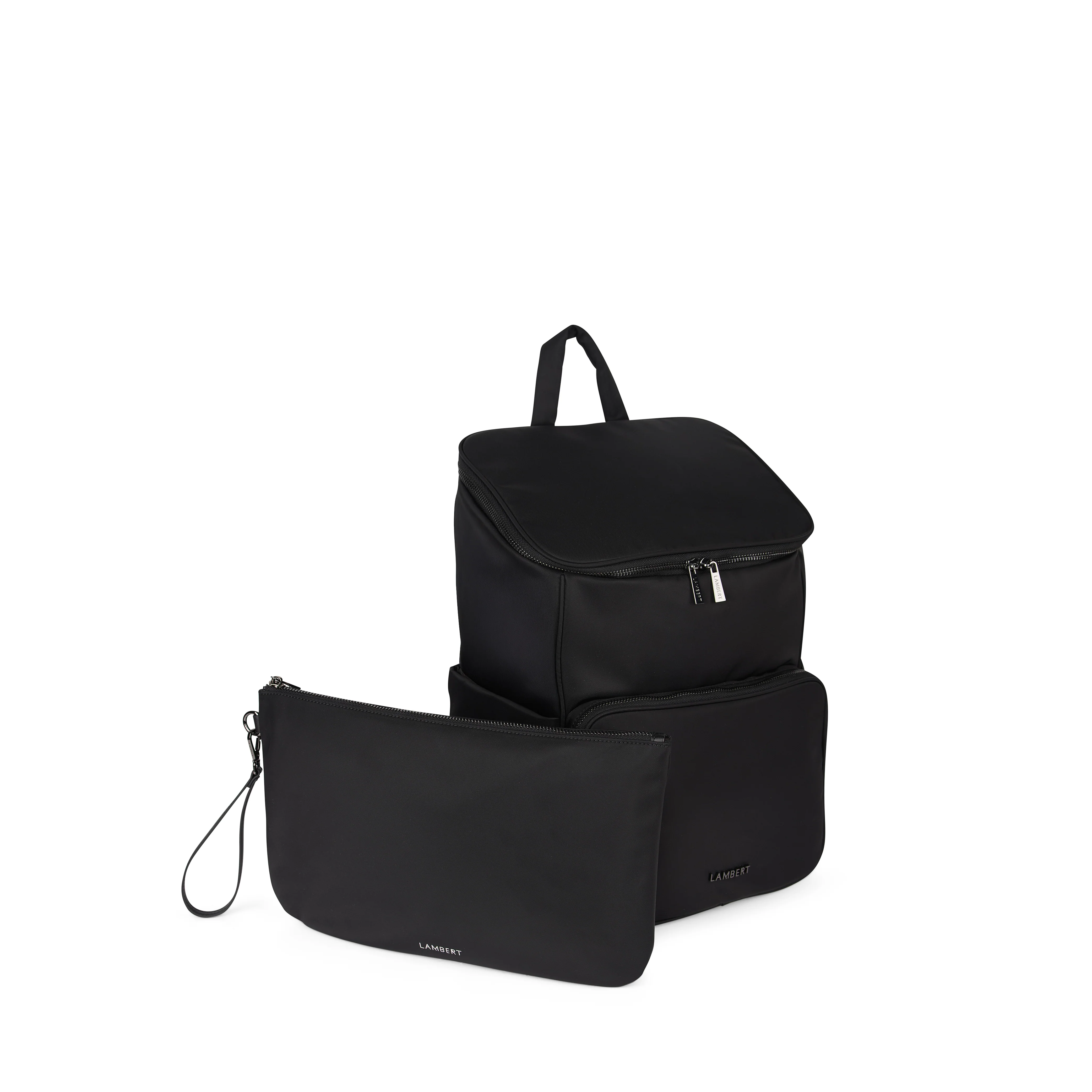 The Anabelle – Black Recycled Nylon Maternity Backpack