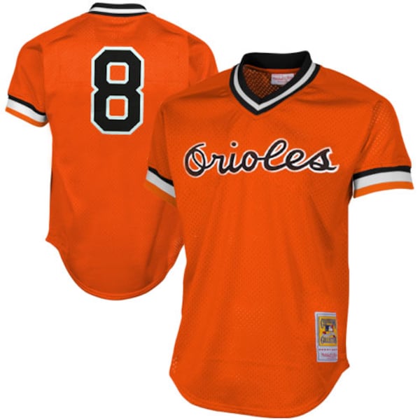 Cal Ripken Jr Baltimore Orioles 1988 Authentic Cooperstown Collection Mesh Batting Practice Jersey - Orange