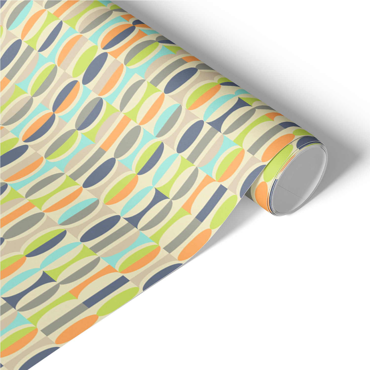 Okleina na meble Kolorowe owale 50x100 Folia samoprzylepna Design