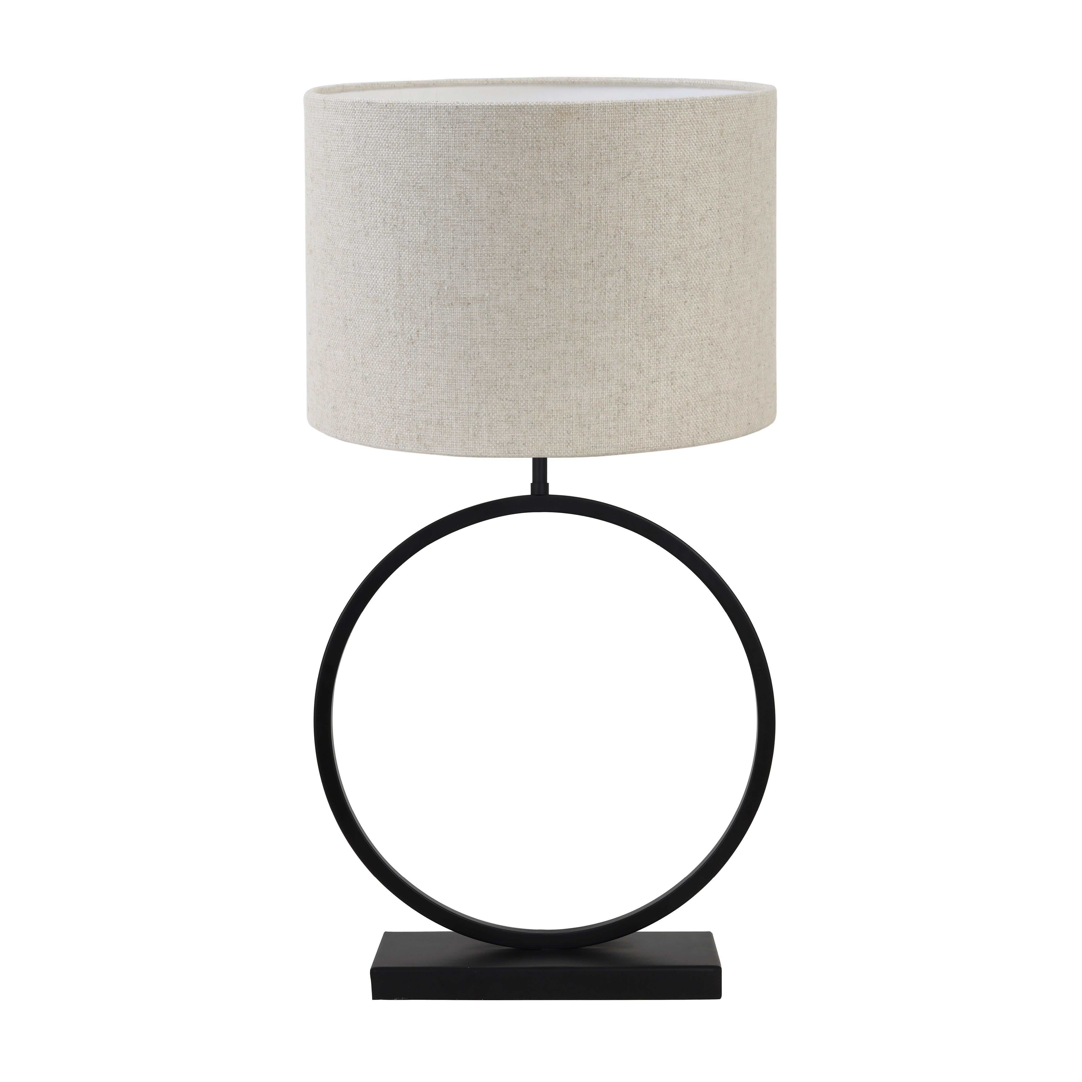 Light & Living tafellamp Liva/Livigno - zwart, naturel - 40x40x78.5cm