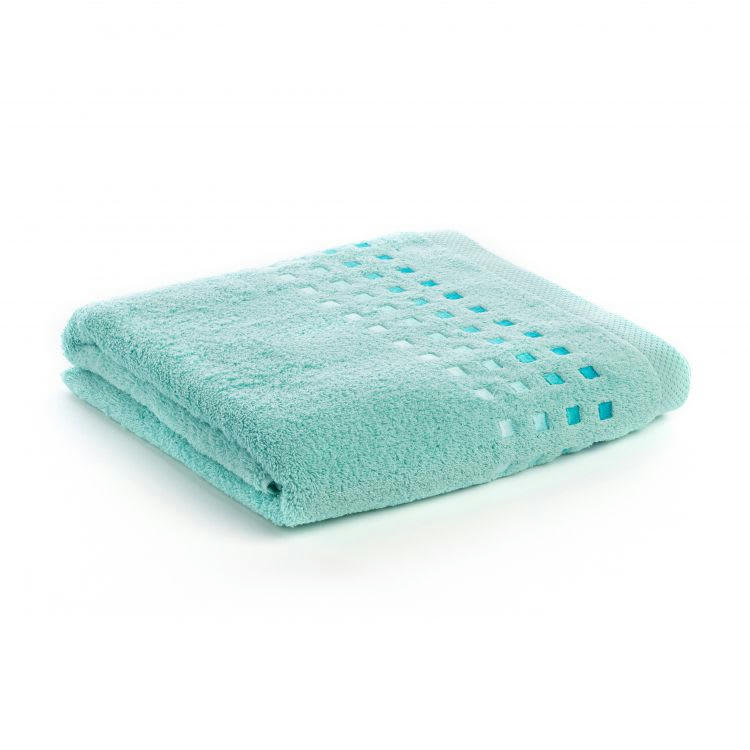 PURE SQUARE - Drap de bain en Coton Vert 100x150 cm