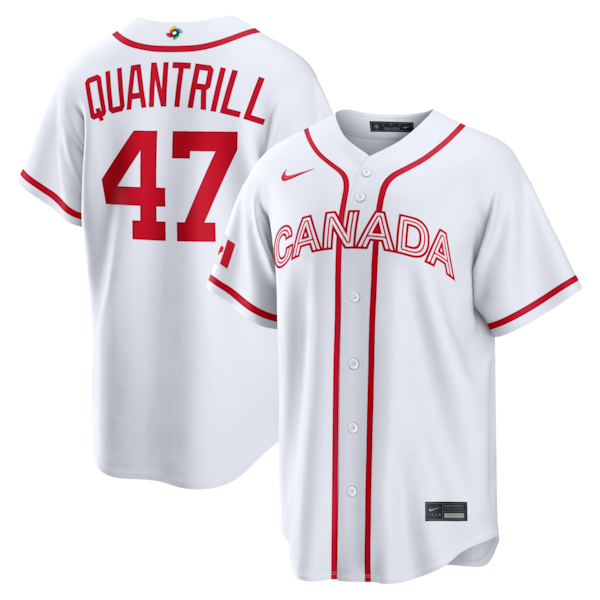 Cal Quantrill Canada Baseball Nike 2026 World Baseball Classic Home Stadium Jersey - White