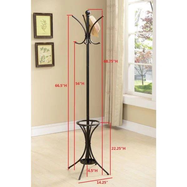 Pewter 8-hook Hat and Coat Rack