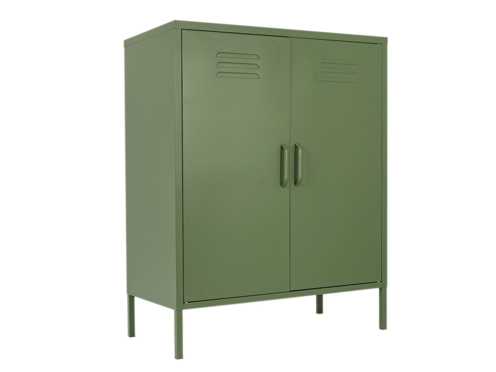 MaximaVida metalen lockerkast Finn 80 x 40 x 102 cm olijfgroen - 2 schappen