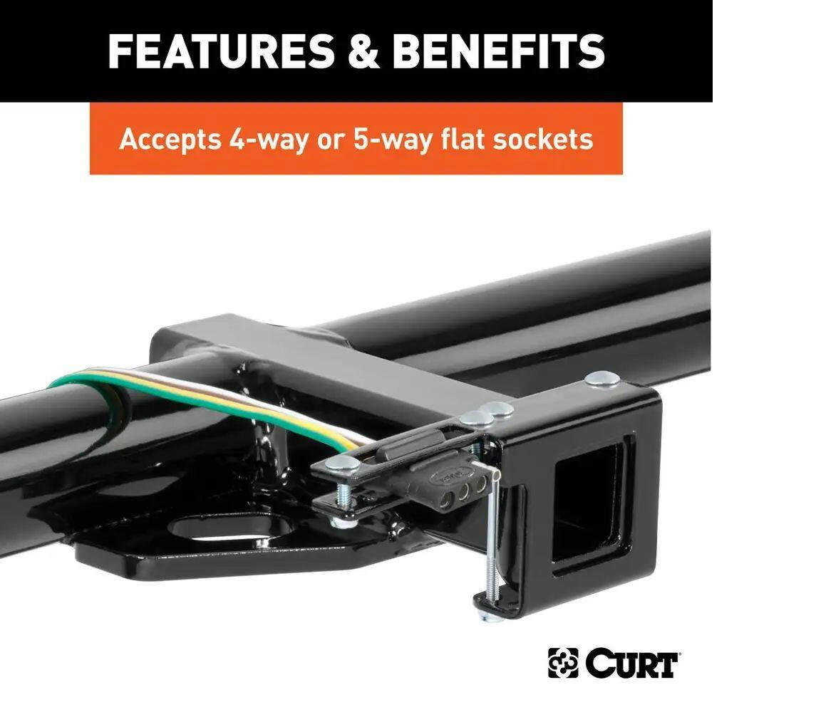 CURT 58002 Easy-Mount Wiring Bracket for 4 or 5-Way Flat. Fits 1-1/4-in Receiver