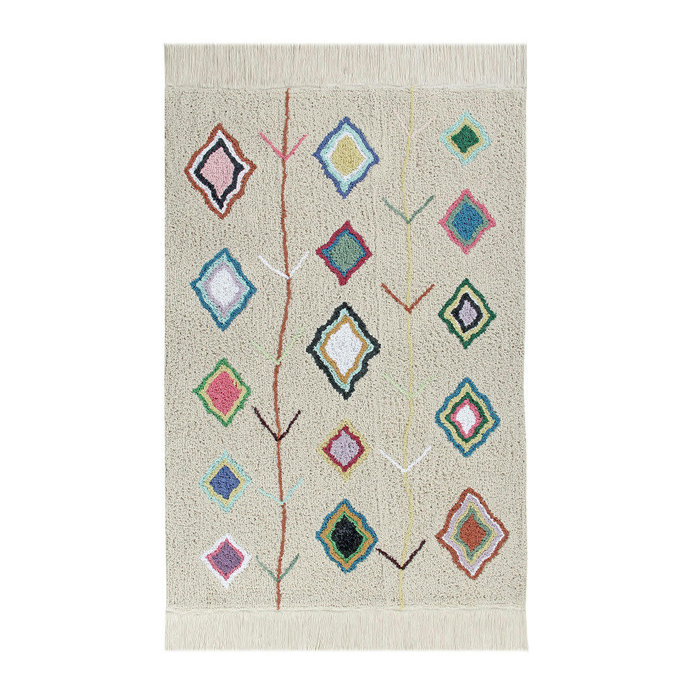 KAAROL - Tapis coton beige 140x200