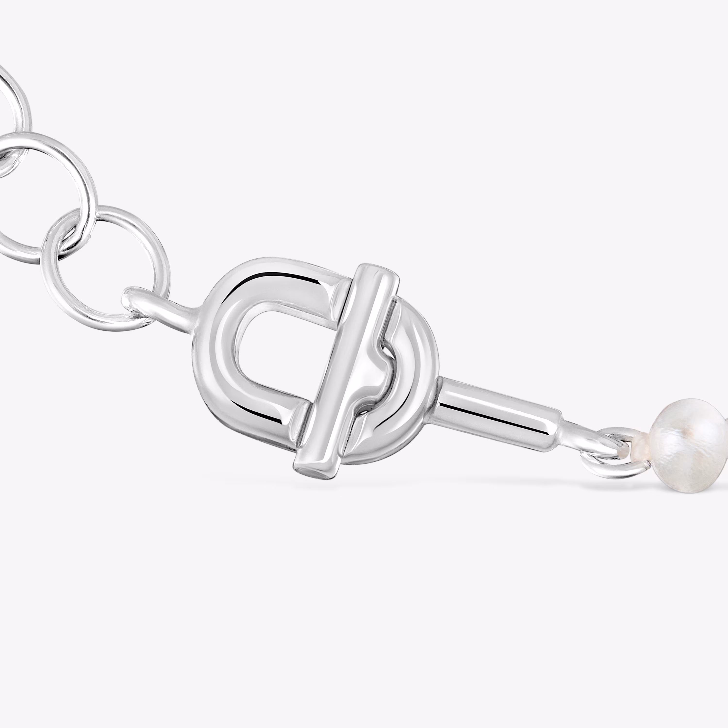 Pulsera doble barbada de plata y perlas cultivadas TOUS MANIFESTO