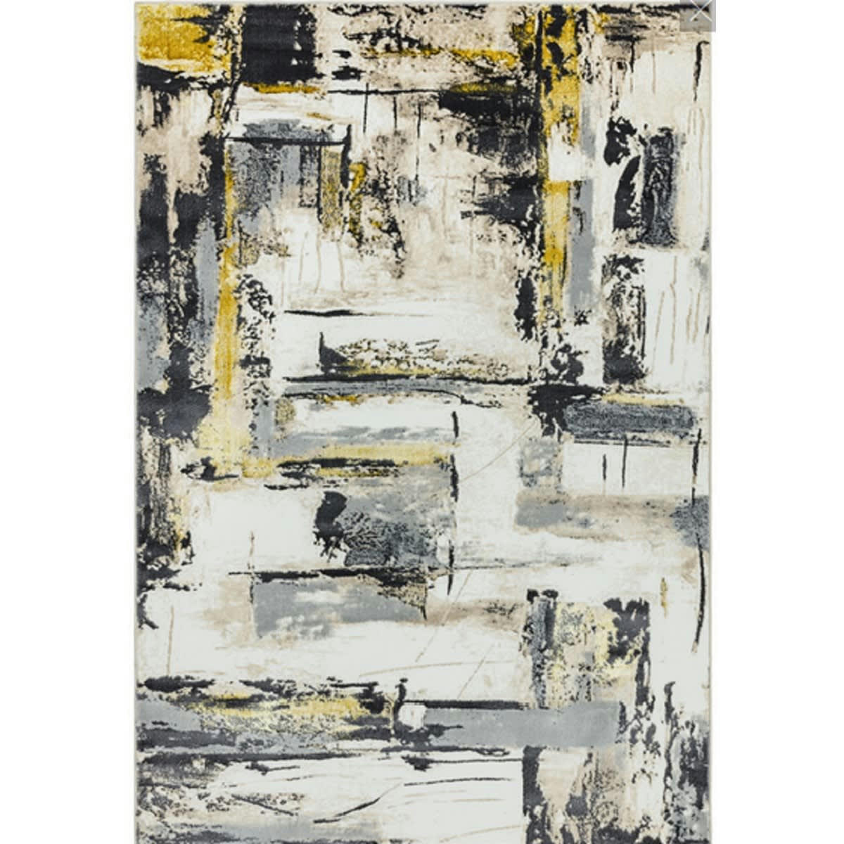 DECOR - Tapis de salon moderne en Polyester Jaune 200x290 cm