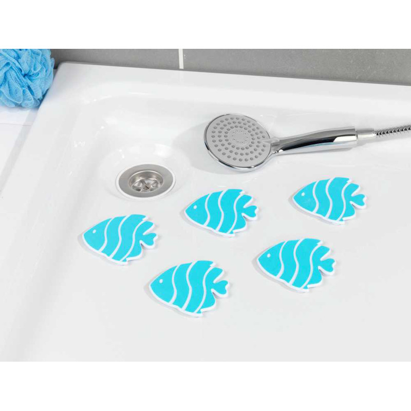 Sticker antidérapant Poisson Bleu 5 pièces WENKO