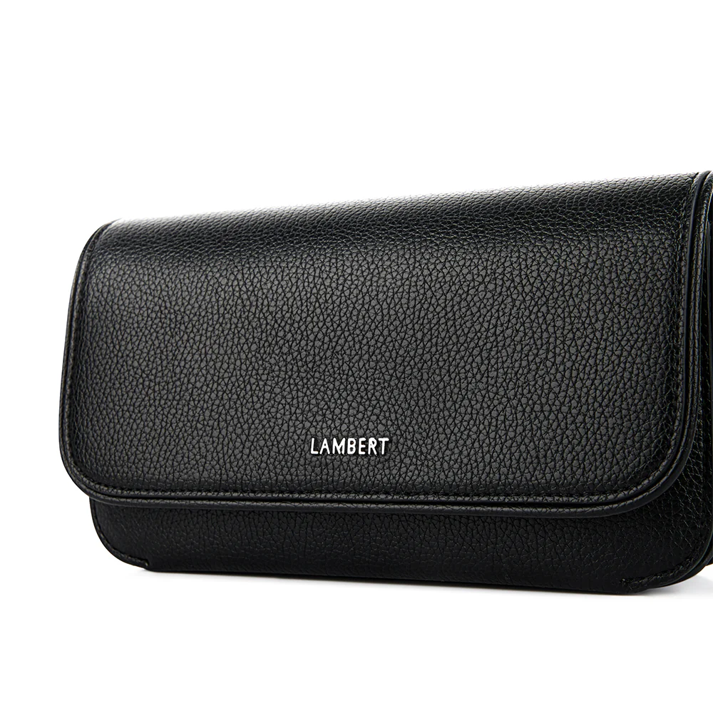 The Grace - 3-in-1 Black Vegan Leather Crossbody Bag