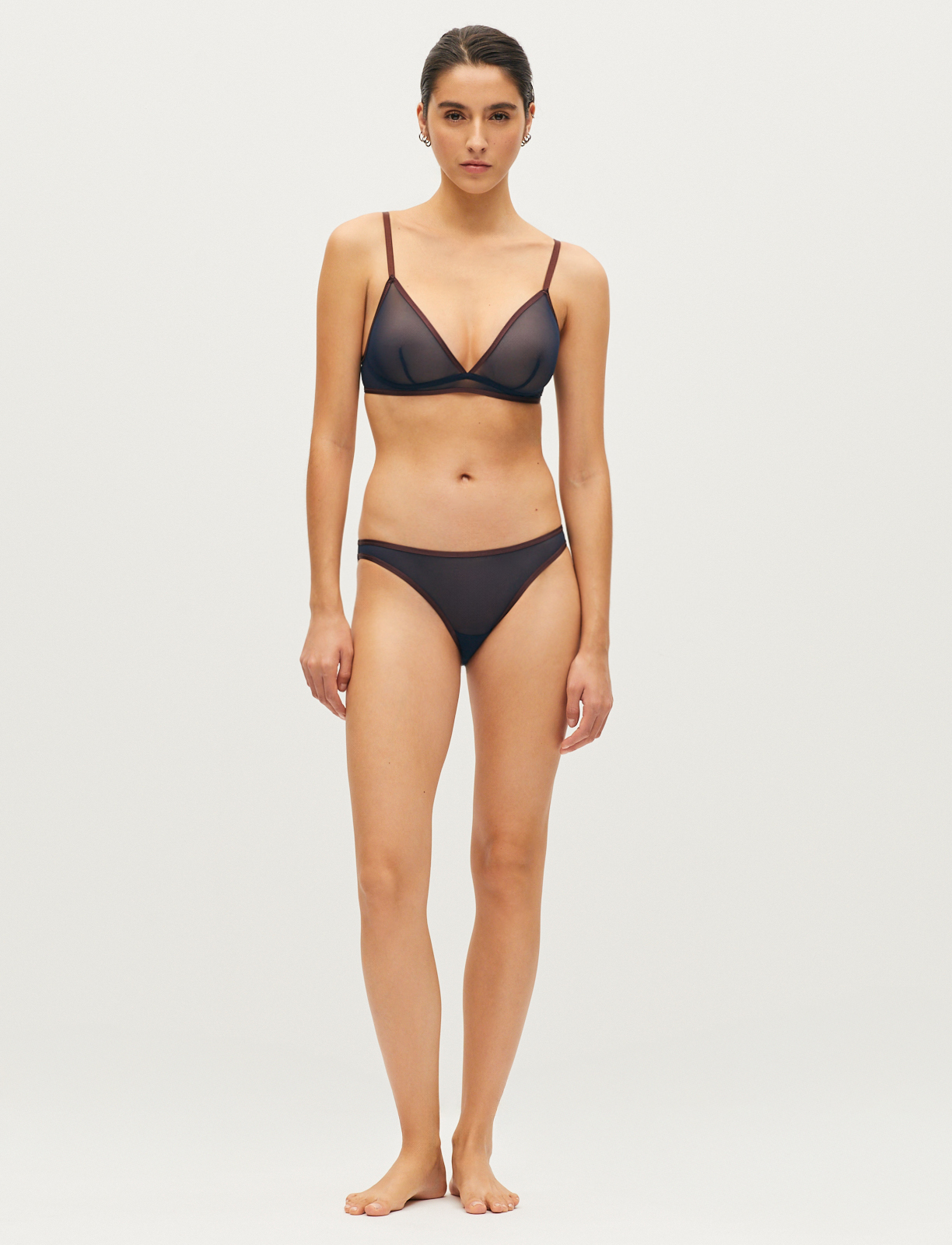 Culotte taille basse CHERI TULLE BICOLORE
