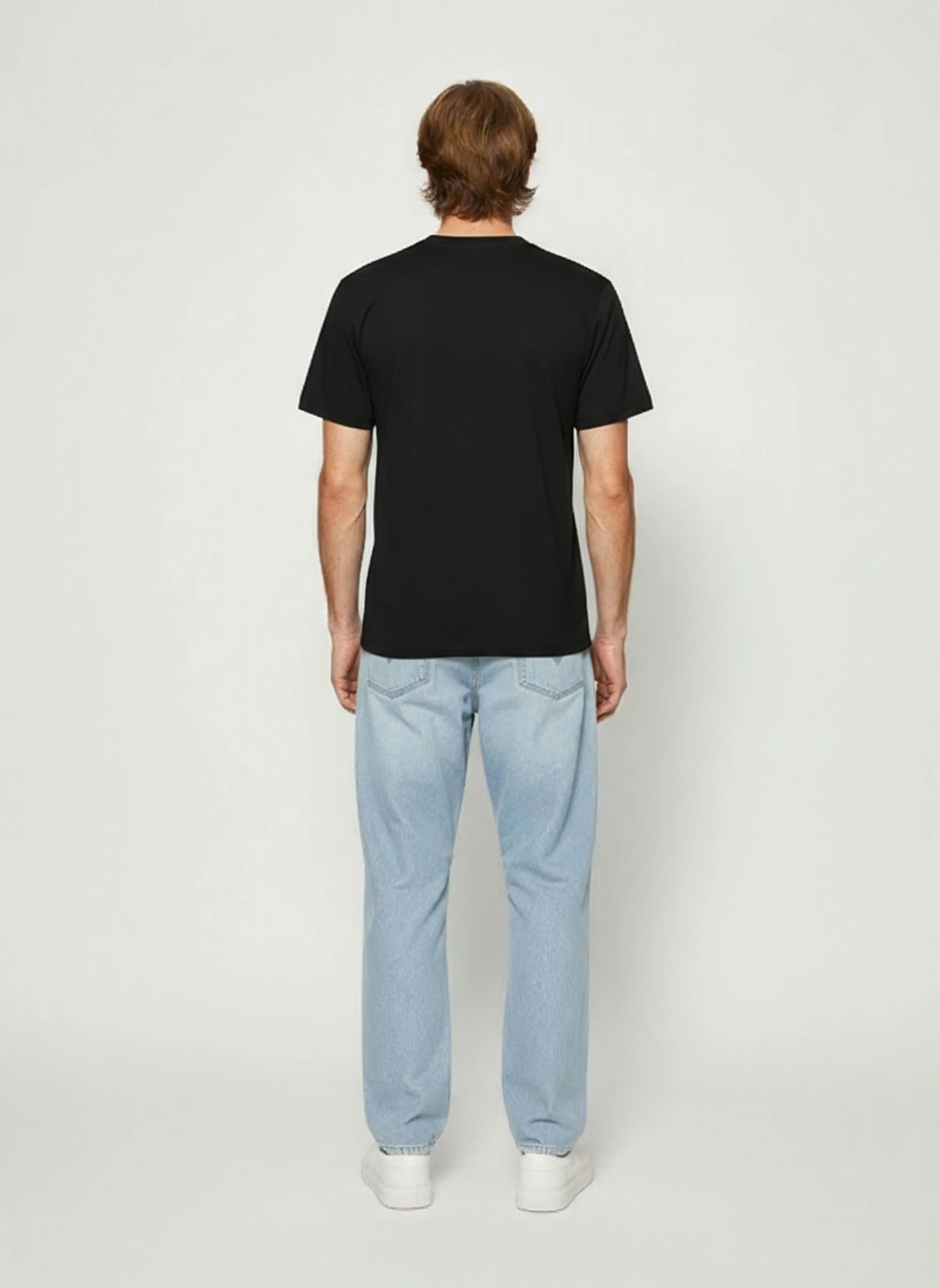 T-shirt manches courtes regular noir coton RAZ