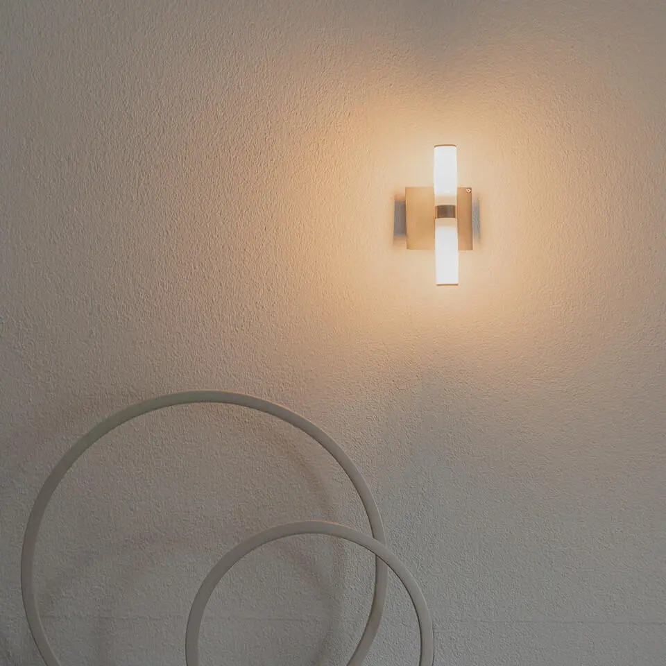 Qazqa wandlamp met glas bath zilverkleurig g9