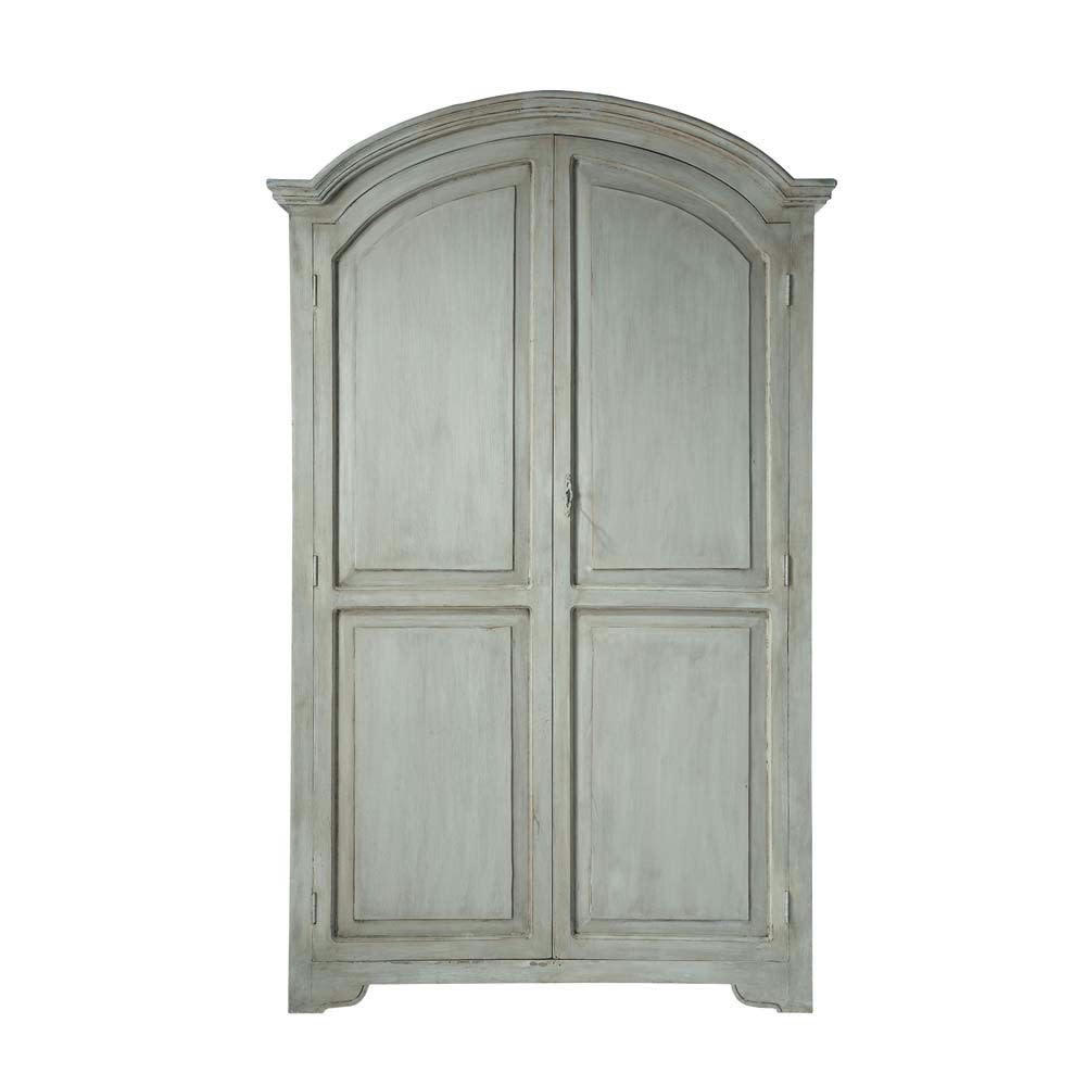 Saint Rémy - Armoire en bois de manguier gris perle