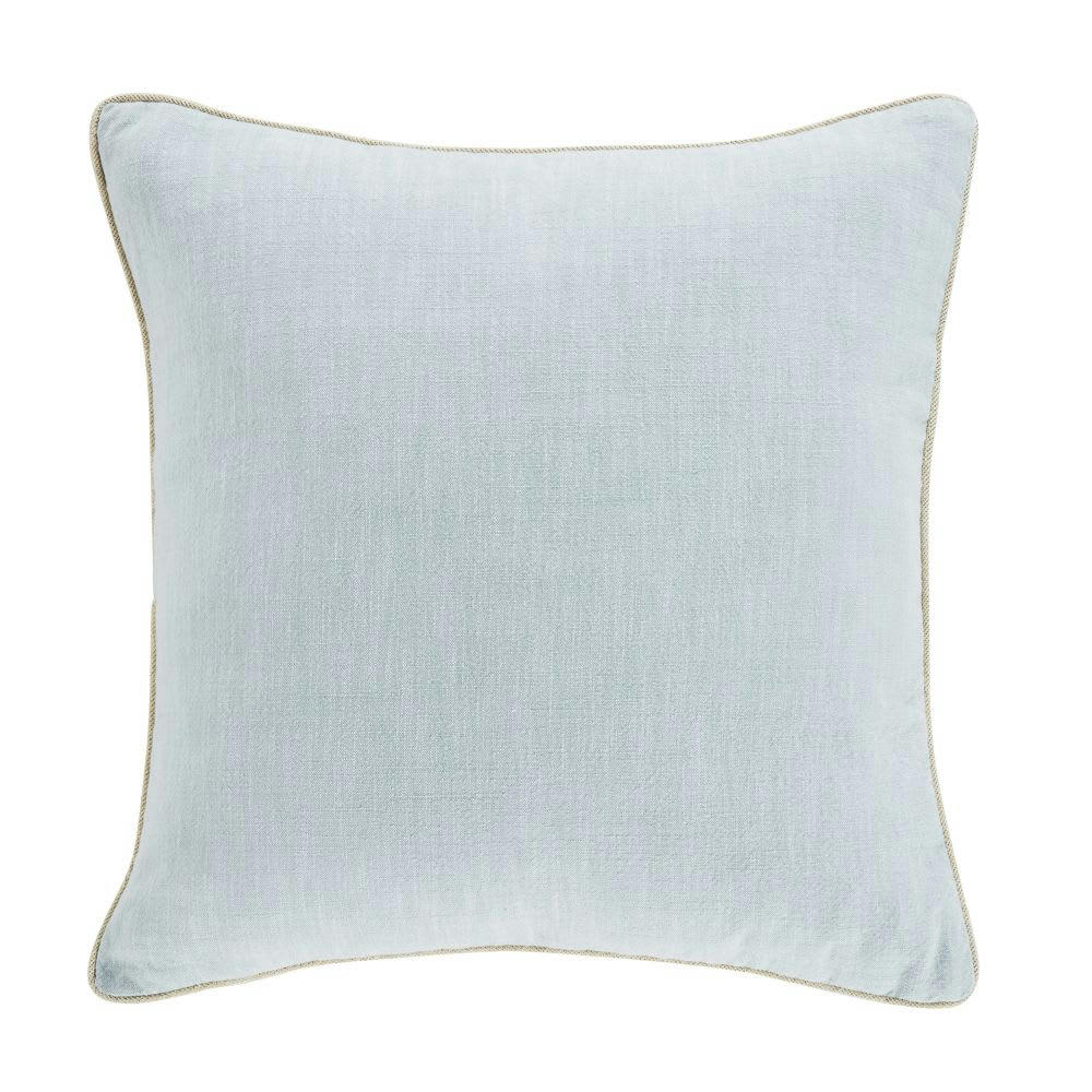 PRAO - Coussin en coton bleu et doré 45x45