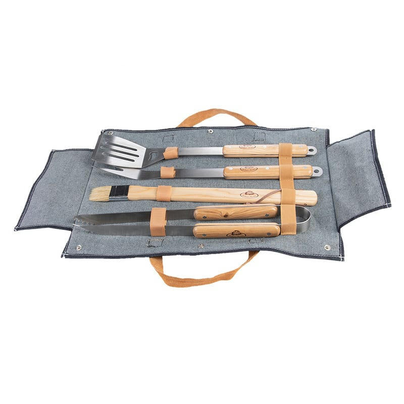 - Set outils barbecue en jeans