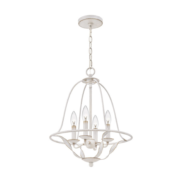 Lampa wisząca antyczna biel Bradbury 4xE14x40W Quoizel