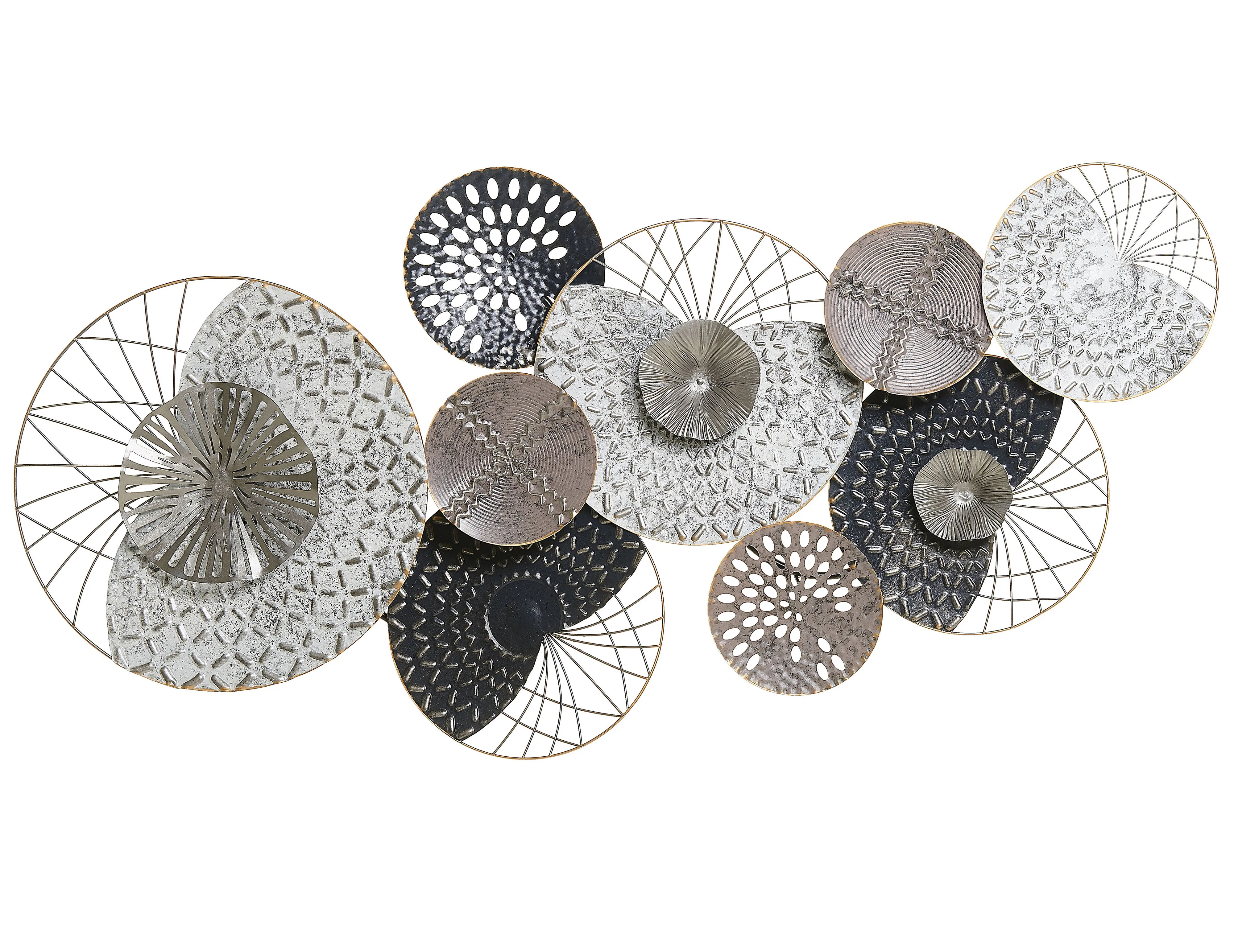 Wall Decor CESIUM Metal 58 cm Silver