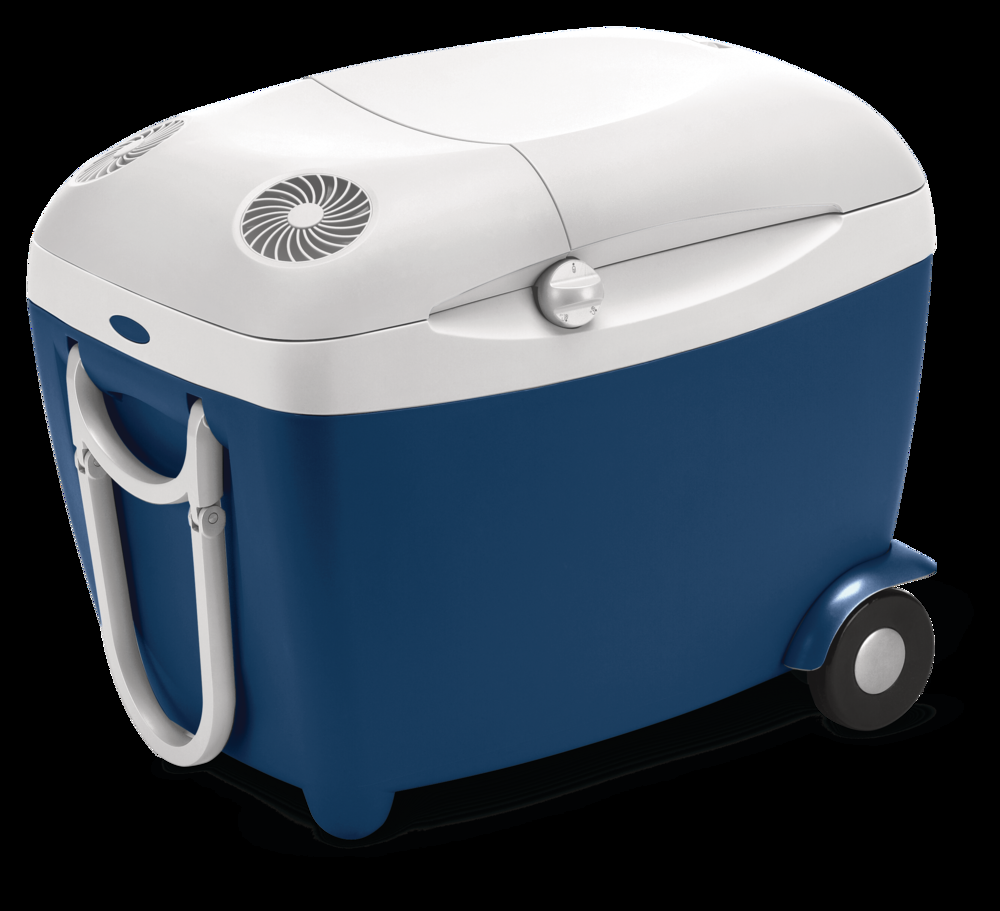 Mobicool Thermoelectric Power Wheeled Cooler/Warmer with Handle, 45-L, Blue