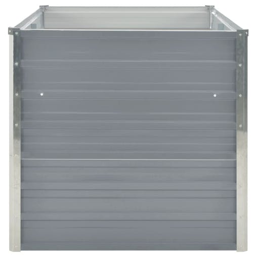 NNEVL Raised Garden Bed 160x80x77 cm Galvanised Steel Grey
