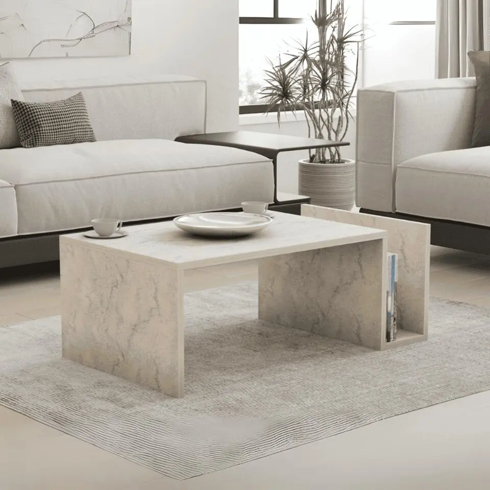 CALICOSY - Salontafel MEMO - Travertijn - 32,4x86,8x50 cm