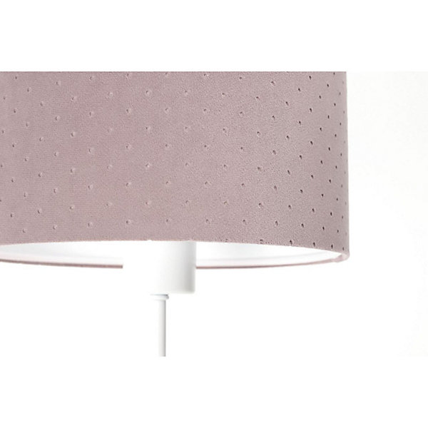 Lampe de table jasmine bebe 26 x 26 x 44 cm Matelassé rose poudré intérieur blanc