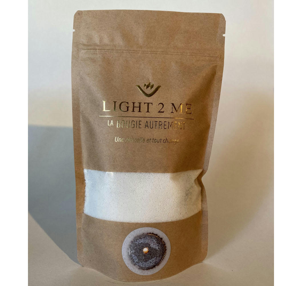 - Bougie en poudre 250 grs la bougie autrement argent pailleté