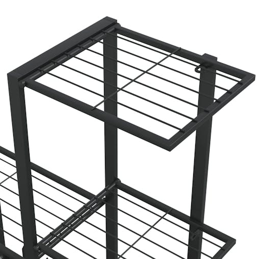 NNEVL Flower Stand 94.5x25x88 cm Black Metal