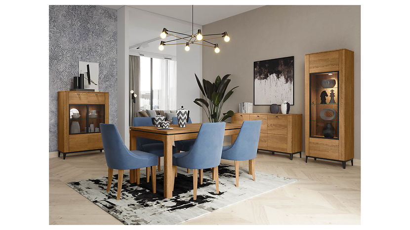 Stół rozkładany Porto 160/205/250x90 dąb złoty
