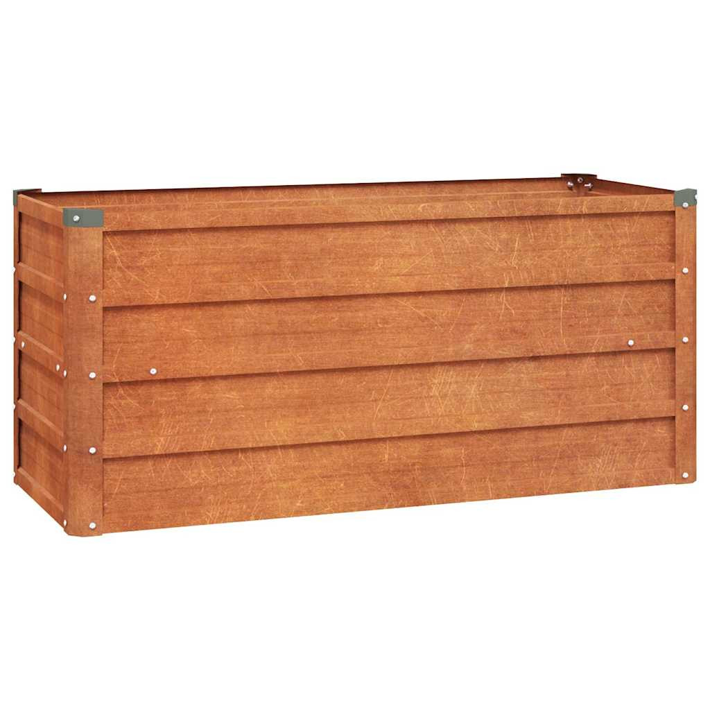 Donica ogrodowa Brąz 100 x 40 x 45 cm Stal vidaXL