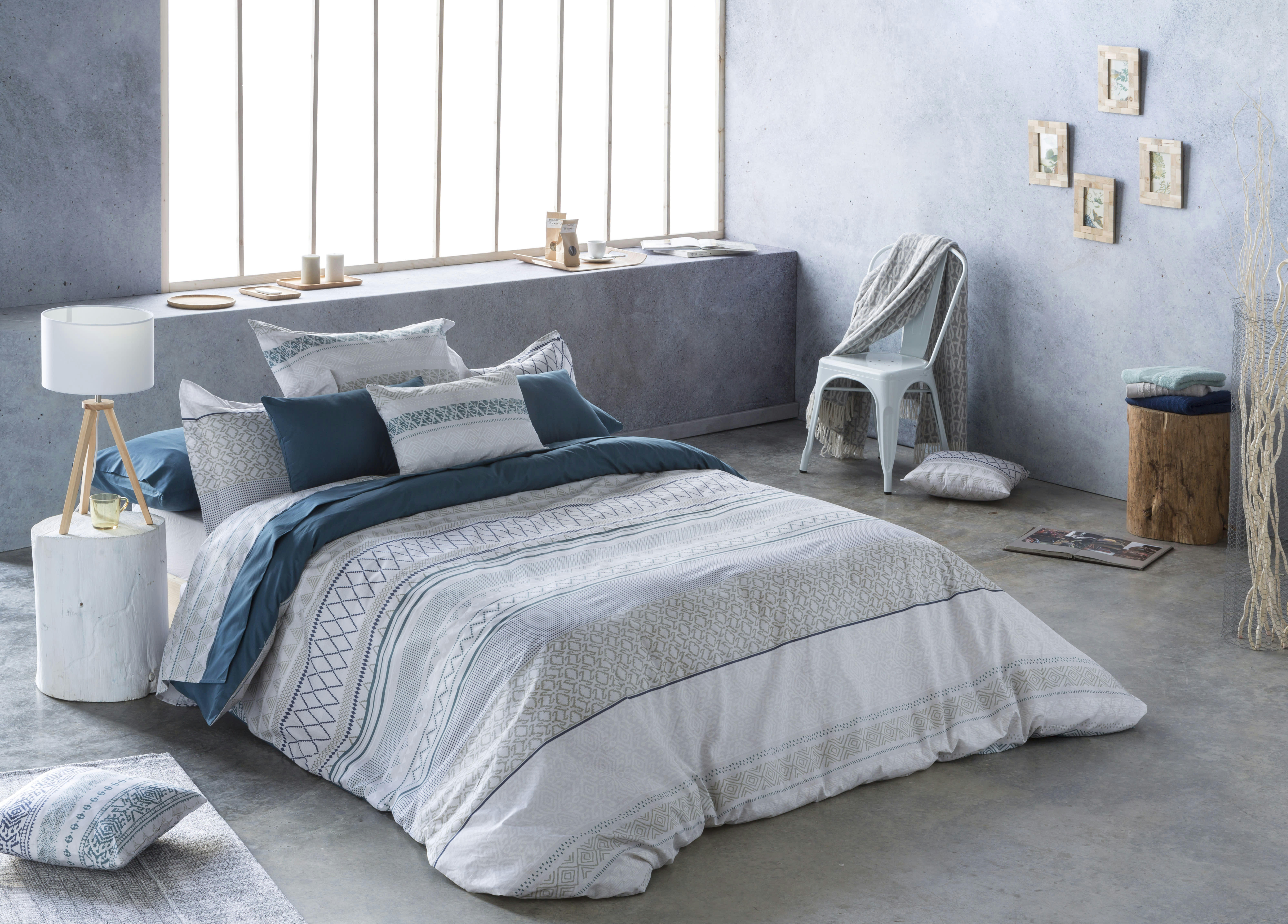 TESSA HDC - Housse de couette en coton bicolore 200x200