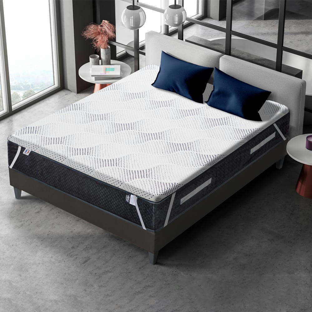 VISCOTOUCH - Surmatelas  90x190  Mémoire de forme avec gel thermorégulateur