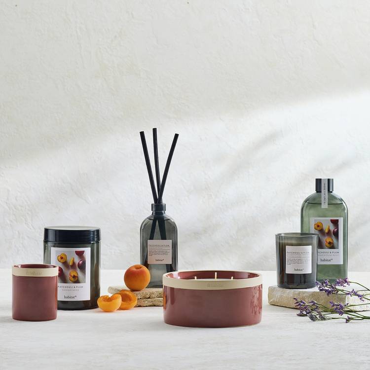 Habitat Singlewick Candle - Patchouli & Plum