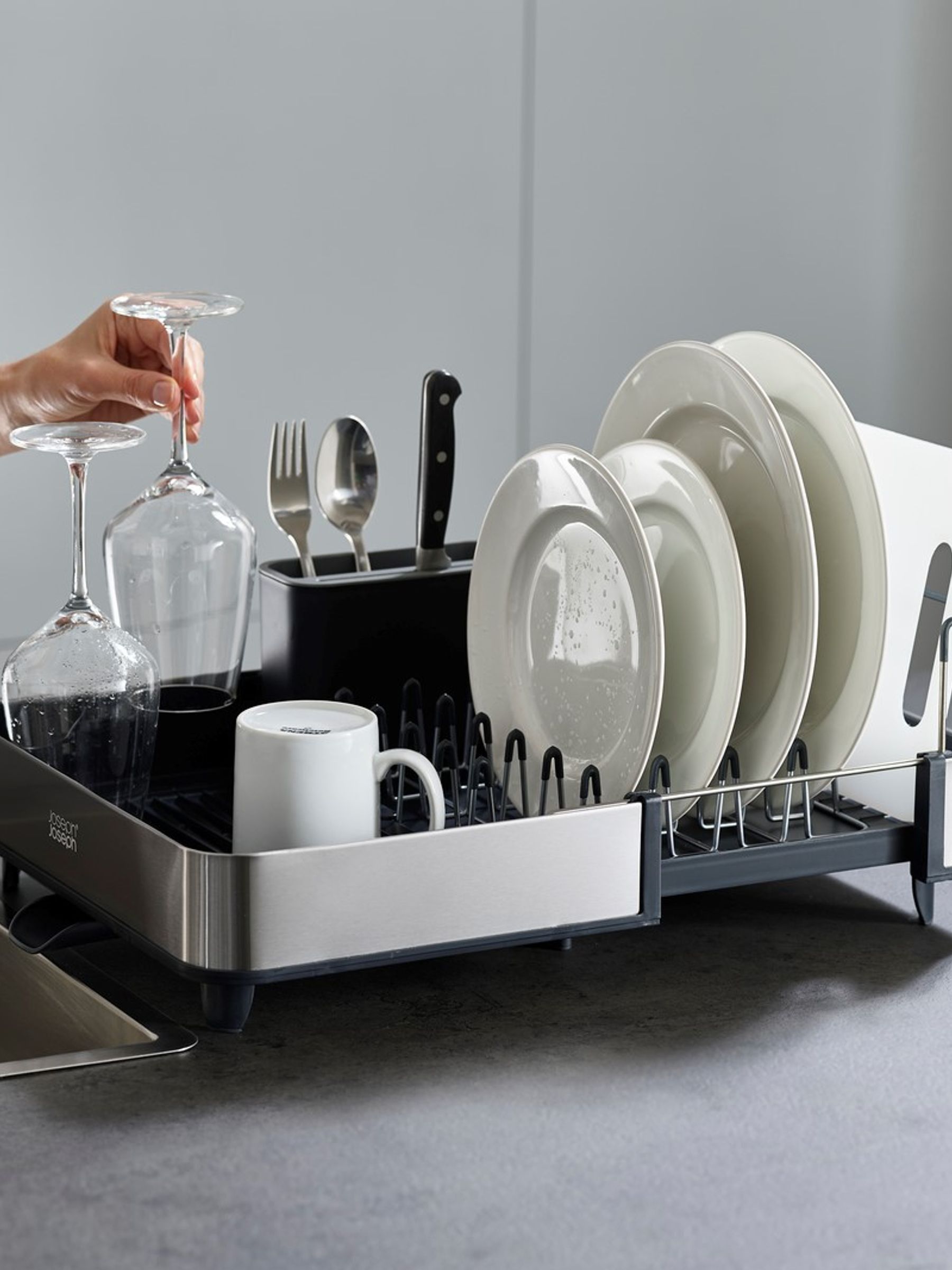 Joseph Joseph Grey Extend Steel Dish Rack