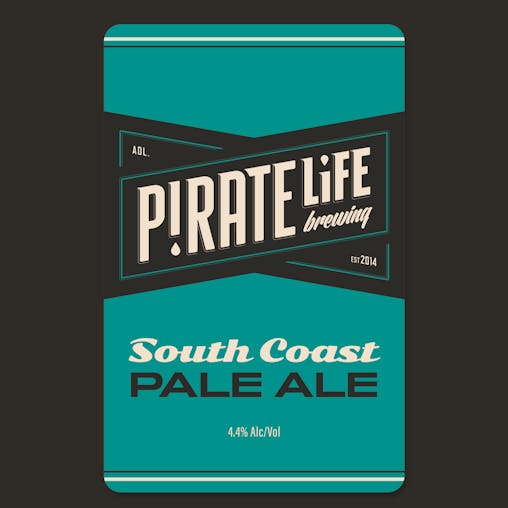 Pirate Life South Coast Pale Ale, Premium Australian Beer, Tropical & Light Bodied, 4.4% ABV, 355mL (Case of 16 Cans)