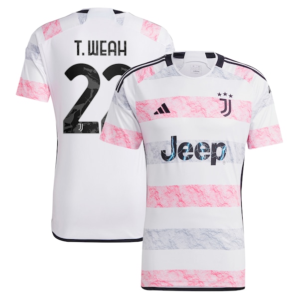 Timothy Weah Juventus adidas 2023/24 Away Replica Jersey - White/Black/Gray