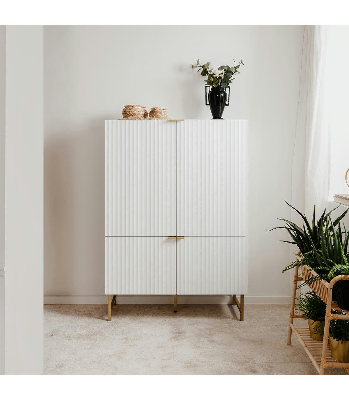 GLASGOW - Buffet haut 4 portes H142 x L100 cm