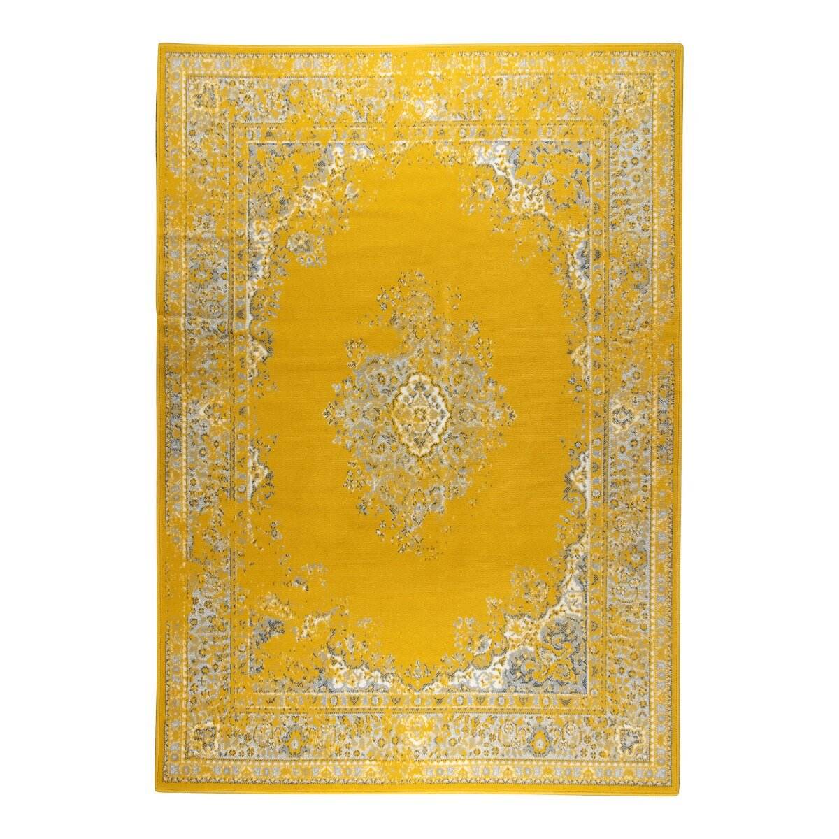 Interieur05 Vintage Vloerkleed Keshan Geel
