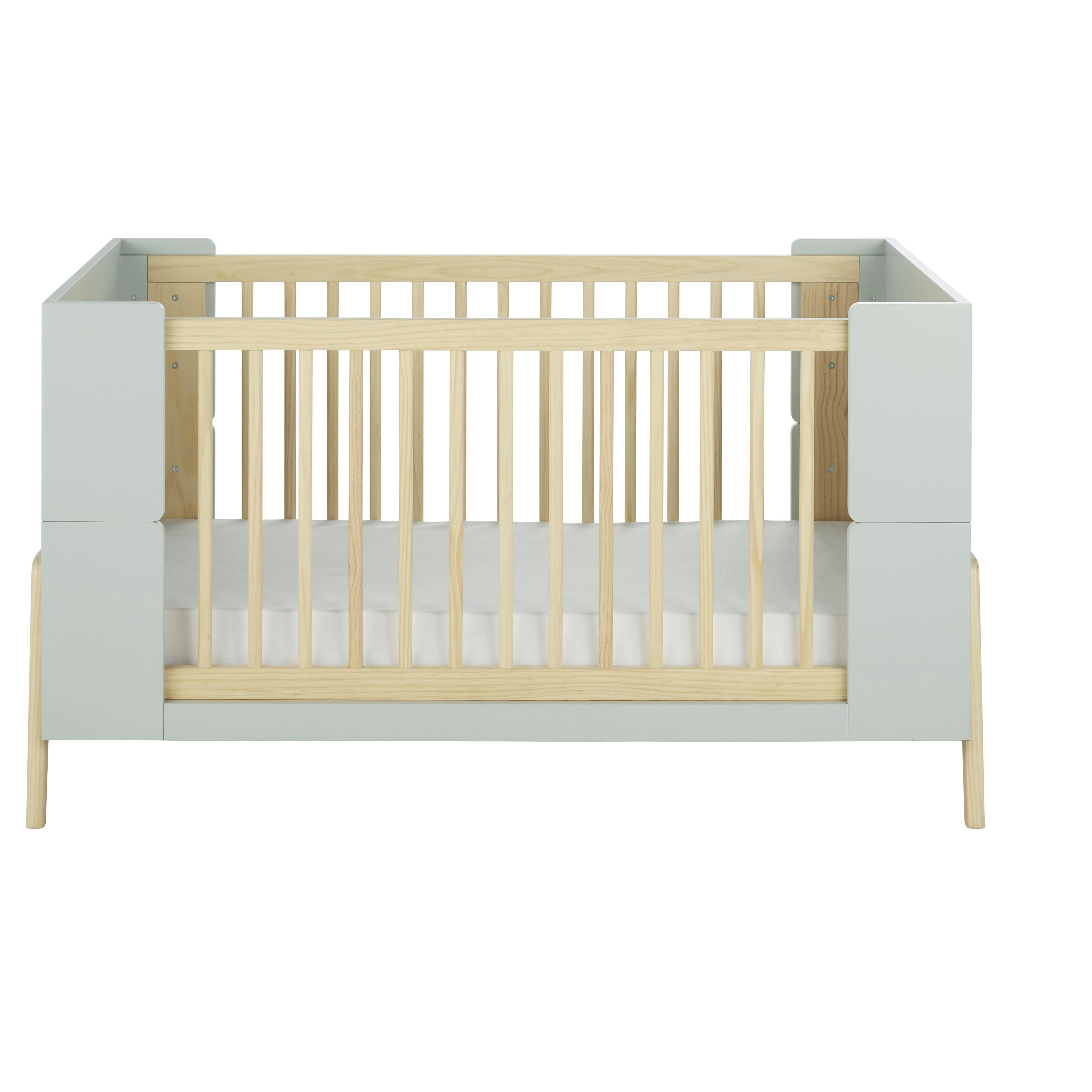 Mimizan - Lit bébé évolutif à barreaux bicolore 70x140